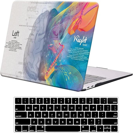 KEROM Compatible for MacBook Air 13 inch Case 2025-2022 M4 M3 M2 A3240 A3113 A2681, MacBook Air M4 13 inch Case, Protective Plastic Hard Shell & Keyboard Cover for Mac Air 13.6'', Left Right Brain