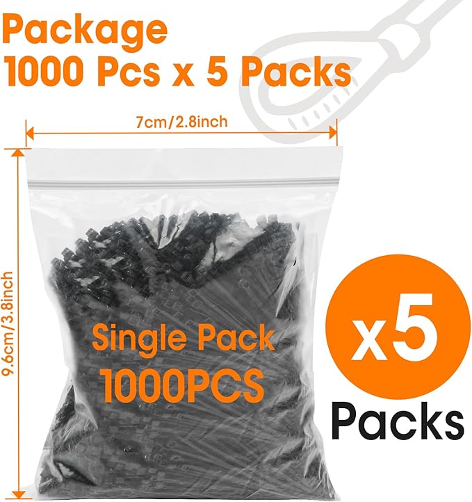 5000 PCS Zip Ties 4 Inch, Small Cable Ties with 18lbs Tensile Strength, Black Zip Ties for Indoor and Outdoor Use, Wire Ties, Black