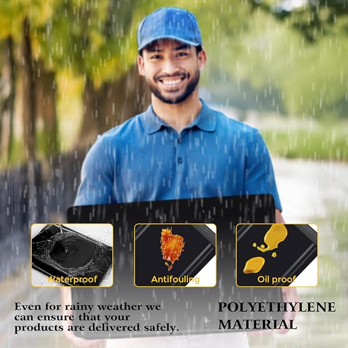 Metronic Large Poly Mailers 17.7x22” 25 Pack,Bulk Shipping Bags for Clothes,Strong Self Adhesive Shipping Envelopes for Small Business,Waterproof Mailing Envelopes for Packaging Black