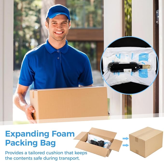 Foam Bags For Shipping 16 PCS 15×18 Inch, Handy Temperature-Activated Expanding Pouches, Instant Pack Quick Packaging - Protective Parcel Solution