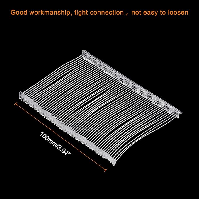 MECCANIXITY Standard Tagging Fasteners,Plastic Regular,Standard Label Gun Price Tagging Barbs for Garment Price Tag Label Tagging Barbs 65mm/2.56 Inch,Pack of 1000,Transparent