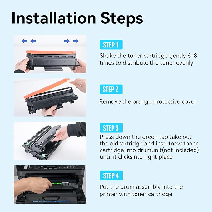 LEMERO UEXPECT TN760 Toner Compatible for Brother Printer Replacement for Brother TN760 TN-730/TN-760 TN730 High Yield for MFC-L2710DW MFC-L2717DW HL-L2350DW HL-L2395DW DCP-L2550DW Printer, 4 Pack