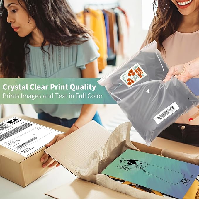 25 Sheets Sticker Paper Matte White, 8.5" x 11" Label Paper for Laser & Inkjet Printer, Full Sheet Label for Shipping Address Mailing