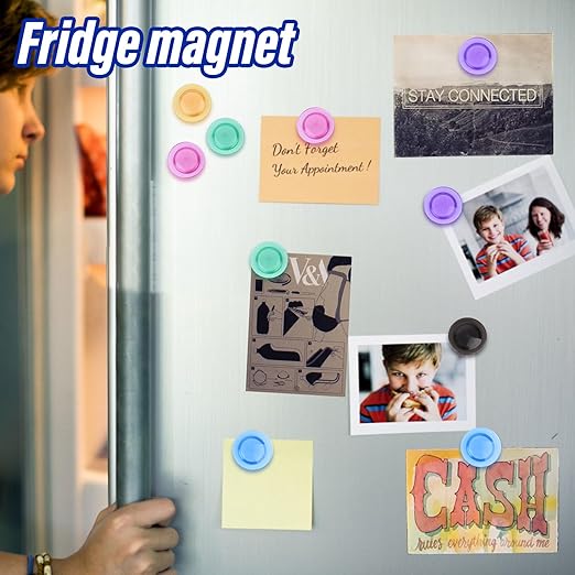 84 Pack Fridge Magnets,30MM Refrigerator Magnet, 7 Colors Colorful Locker Magnets, Strong Small Magnet for Whiteboard, Map, Kitchen, Office