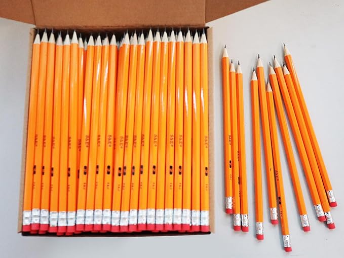 S & E TEACHER'S EDITION 360pcs Pre-sharpened Pencils with eraser top, No.2 pencils #2 HB pencil, Golf, Classroom, Pew, Back to school, 360 counts per box