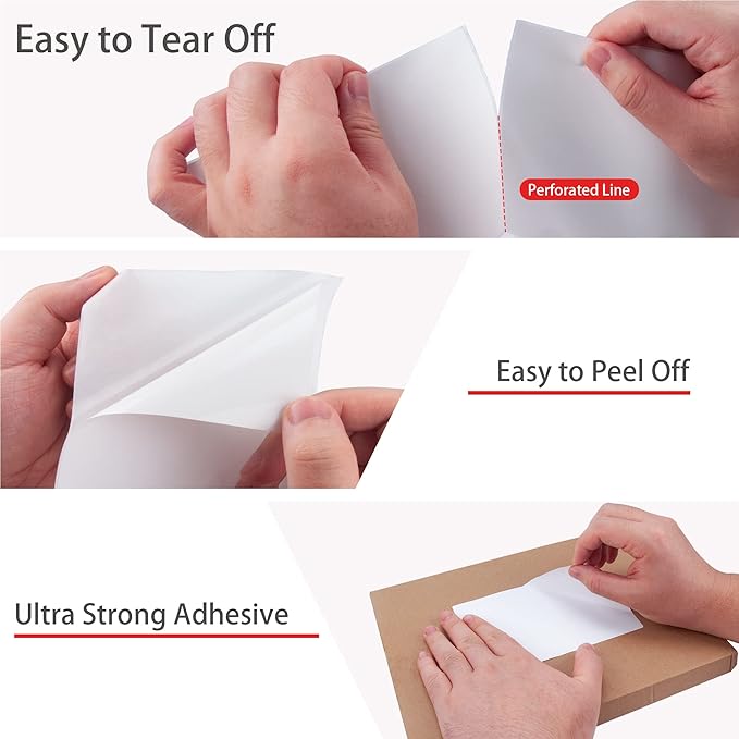 L LIKED 3000 4x6 Thermal Labels Fanfold, Direct Thermal Shipping Labels - Perforated and Strong Adhesive