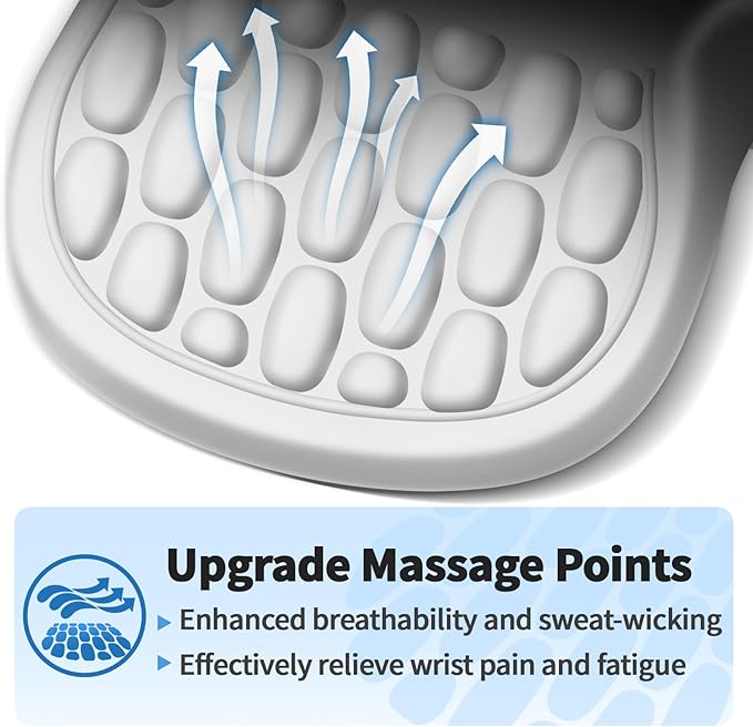 YIWEI Ergonomic Mouse Pad with Wrist Rest Support, Mousepad with Comfortable Memory Foam Wrist Rest and Non-Slip PU Base for Pain Relief, Computer, Laptop, Office, Home (Gradient Black)