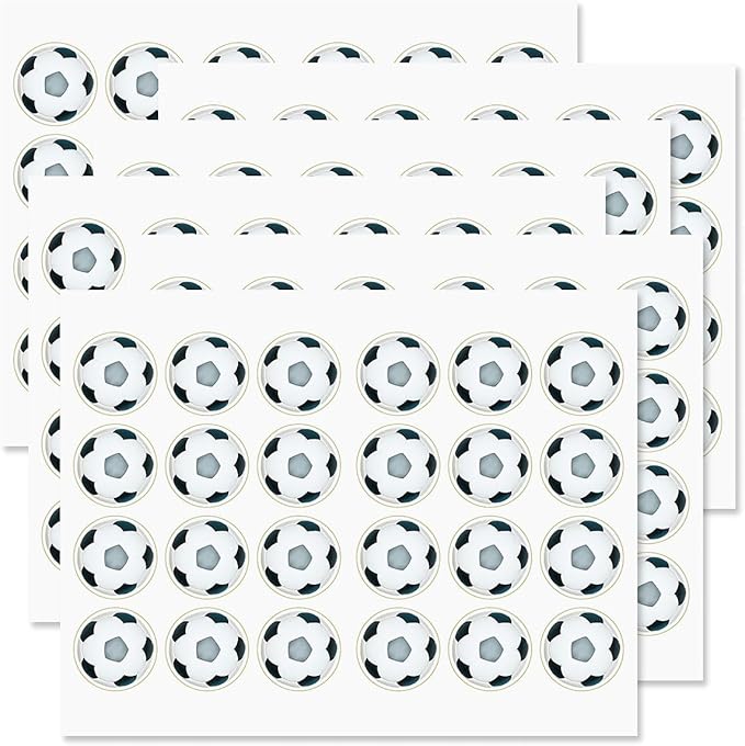 Soccer Ball Personalized Diecut Return Address Labels- Set of 144, 1-1/2" x 1-1/2" Self-Adhesive, Flat-Sheet Labels, by Colorful Images