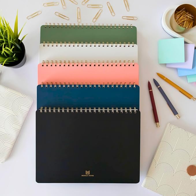 Undated Weekly Planner | 8.25” x 11.75” Work To-Do Notebook | ADHD Academic Organizer | Multi-Layout | Men and Women Planner | College Supplies | Black | Landscape Layout