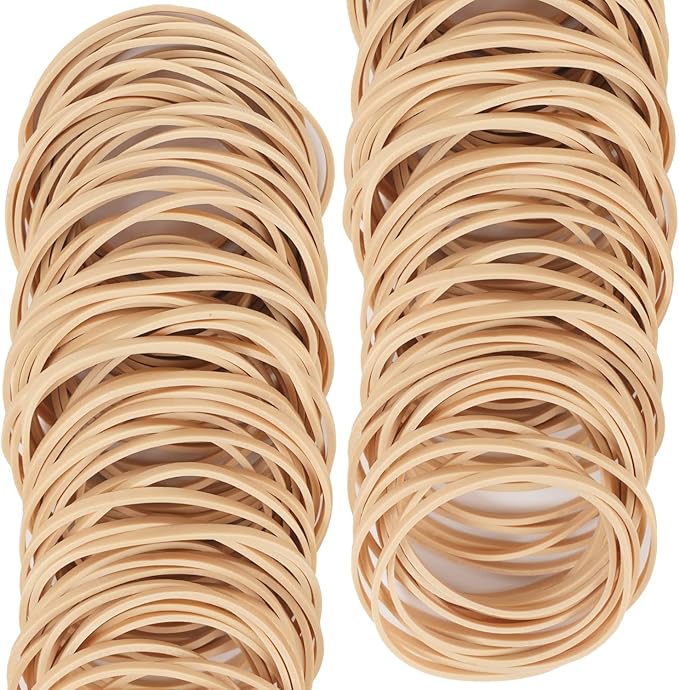 Rubber Bands size 33 Approximately 200 pcs Elastic Rubber Band #33 Rubber Band Light brown for Office Supply File Folders Litter Box Rubber Bands