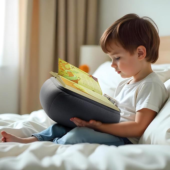 elitehood Book Stand, Comfortable Book Stand with Pillow Pad for Hand Free Reading in Bed, Bed Book Lap Holder - Minimize Neck Strain & Perfect Idea for Book Lovers in Dorm Room or Anywhere