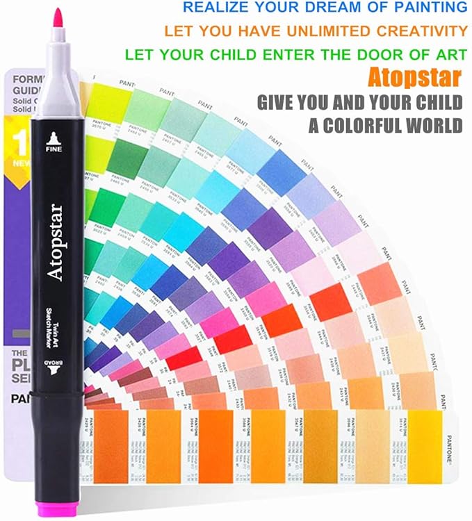 168 Colors Alcohol Markers Artist Drawing Dual Tip Marker Pen for Adult Coloring Painting Supplies Perfect for Kids Boys Girls Students Adult(168 Black Shell)
