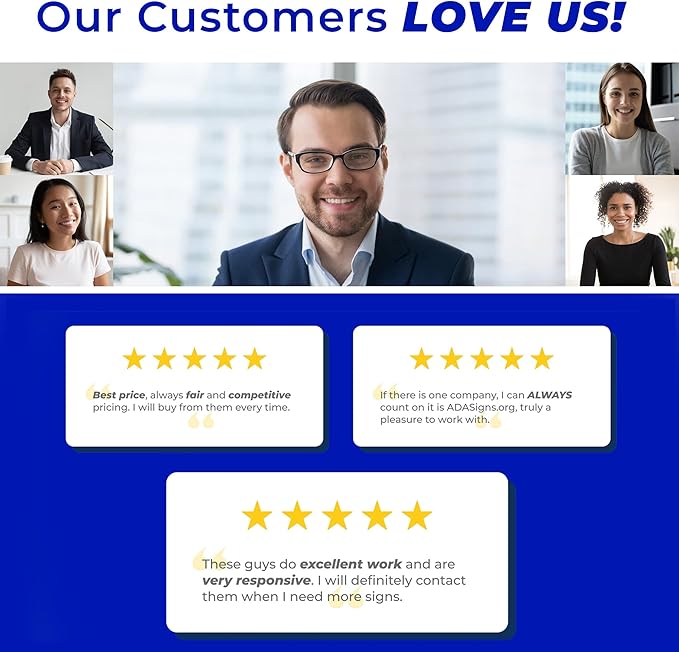 ADASigns Staff Only Sign 7" W x 4" H - Durable Brushed Aluminum with Grade 2 Braille - Easy Installation with Strong Double Sided Tape - ADA Compliant Office Door Signs for Businesses & Offices