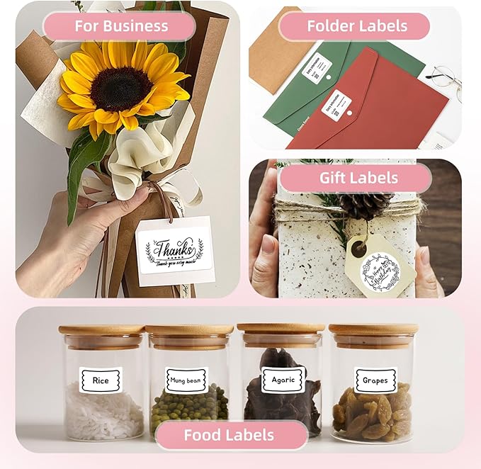 ORGSTA Label Maker Machine with Tape, T003 Thermal Label Maker, 3.15 Inch Bluetooth Label Printer Compatible with Phone & PC, Sticker Printer Barcode Thermal Maker for Small Business, Home, School