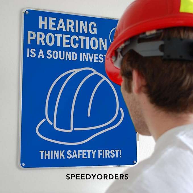 Custom Metal Signs, Personalized Aluminum, Customized Safety, Business Signs, Waterproof Outdoor, White Aluminum (Blue, 24x18 In)