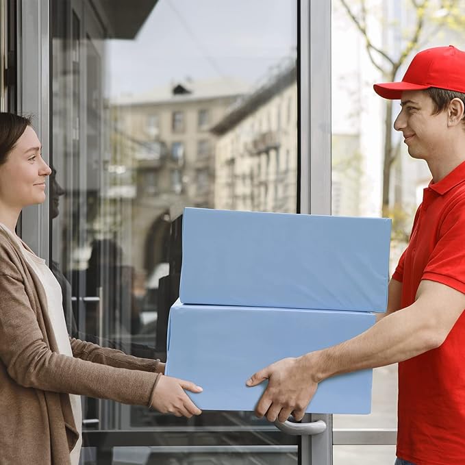 Metronic Poly Mailers 24x24 50PC, Extra Large Shipping Bags Mailing Envelopes with Strong Adhesive, 2.5Mil Thick Mailers Poly Bags for Shipping, Mailing Bag Packaging Bag for Small Business, Haze Blue