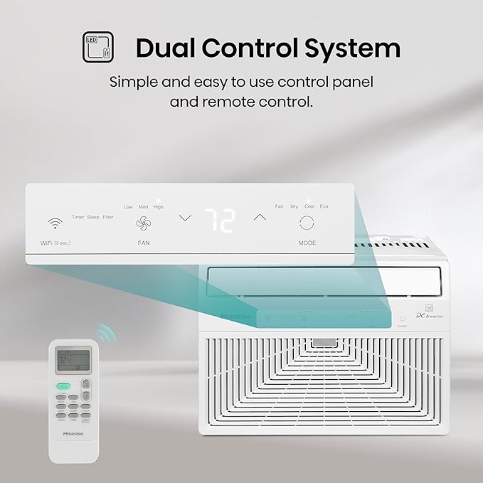 Hisense WCT06W25A Window Air Conditioner, 6,000 BTU, White