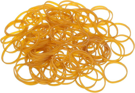 uxcell 750Pcs Rubber Bands, 2.36 x 0.12 Inch Elastic Stretchable Rubber Bands Home Office Supplies for File Folders Little Boxes Securing Trash Can, Yellow