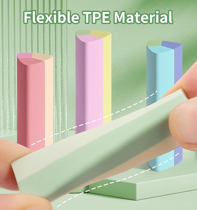 15 Pack Pencil Erasers, Colored Eraser for Kids Cute Orradores Escolares Eraser for School Office Art Erasers for Drawing