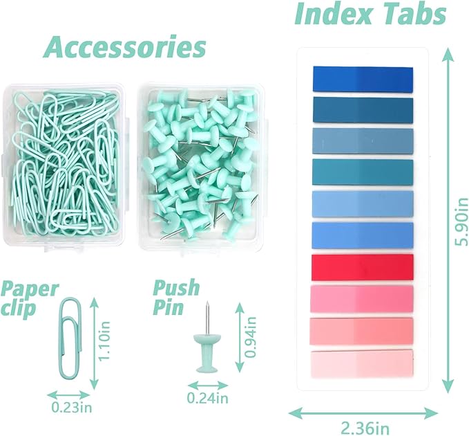 Mint Green Desk Accessories, Teal Office Supplies, Stapler and Tape Dispenser Set, Teal Desk Accessory Kit, Gift for Students, Women, Coworkers, Boss Lady, Office Clerks