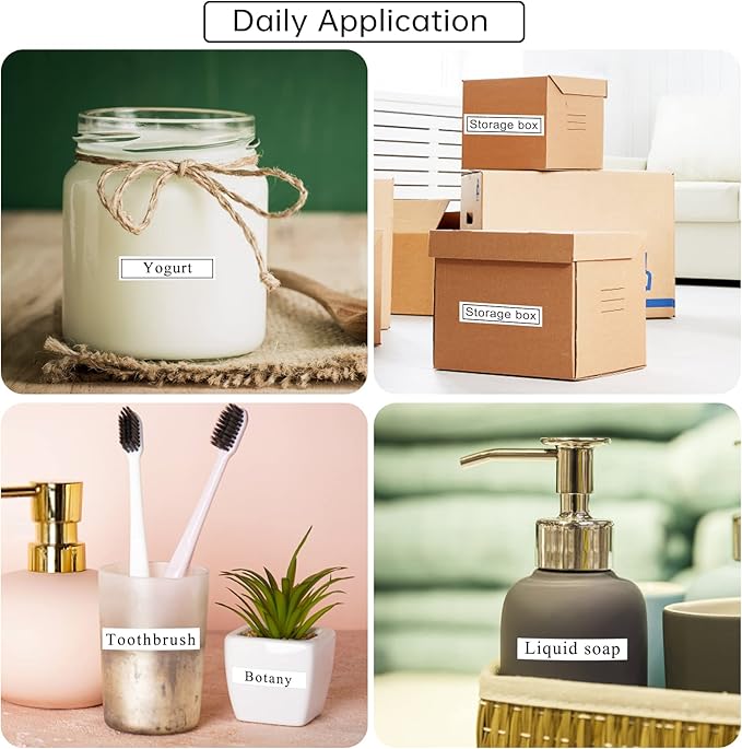 8P Flexible Label Tapes Compatible with Brother P Touch Label Tape TZe-FX231 Tape 12mm 0.47 Laminated White, Flexible-ID Wire Cable Labels Compatible with Brother Ptouch PT-D210 PT-D400 PTH100