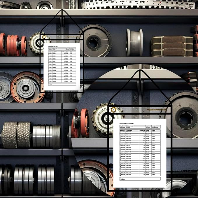 Officewerks Stitched Shop Job Ticket Holders with Strap, Heavy Duty 9" X 12" Clear Both Sides Plastic Sleeves with 1 Hole for Attaching to Machinery, File Cabinets, Racking, Hanging (15 Pack)