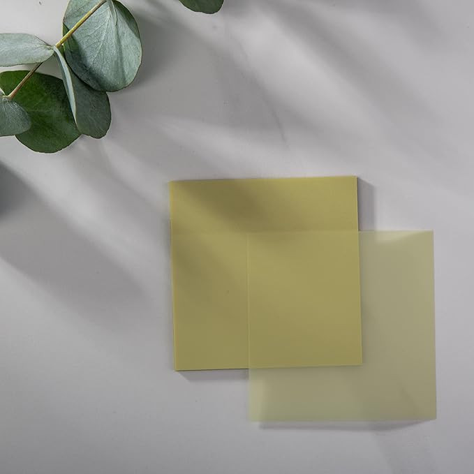 DiverseBee 50 Sheets Pastel Transparent Sticky Notes, 3x3” Clear Sticky Tabs, Translucent Page Flags Book Markers Stickers, Planner Accessories, Bible Journaling Study School Supplies (Pistachio)