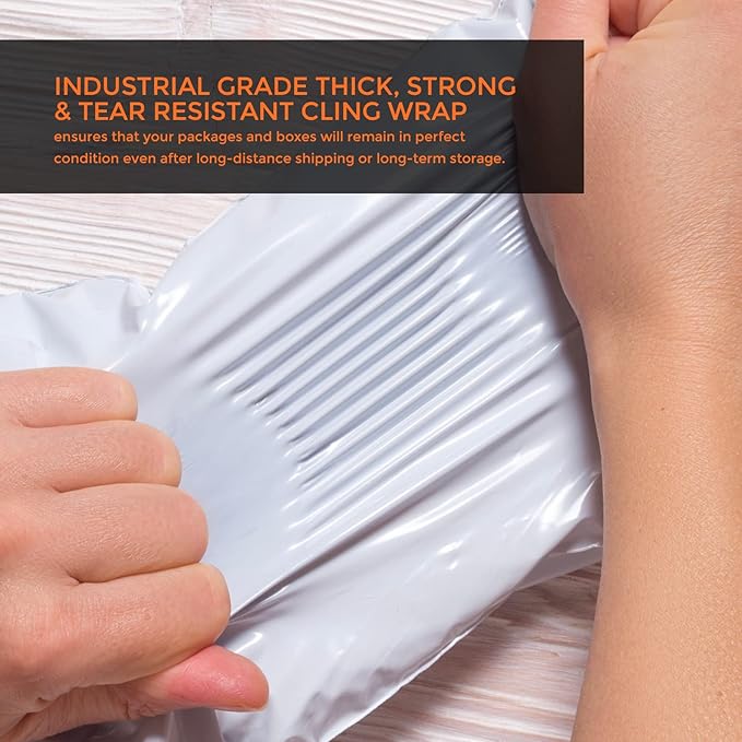 PackageZoom Poly Mailers 10x13 100 Pcs Self-Seal Shipping Envelopes For Businesses, Strong Adhesive Mailing Bags, Tear & Water-Resistant Protective Shipping Bags Light Grey