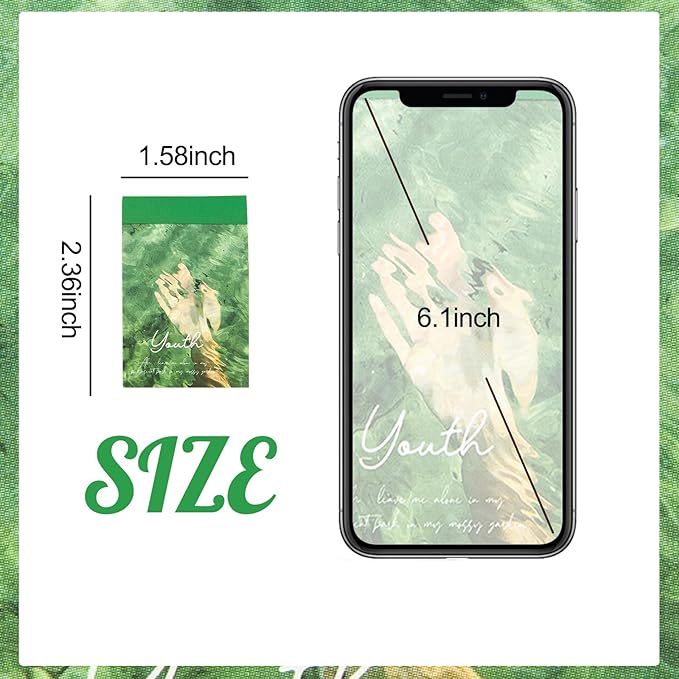 6 Sets 300 Pcs Washi Stickers Set Cute Aesthetic Sticker Book for Journaling, DIY Decorative Paper Sticker Decals for Bullet Journal Art Scrapbooking Diary Card Craft Gift Album Notebook Stationery