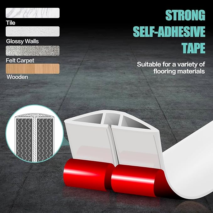 Floor Cord Cover Cavity 0.8"x0.37" Self Adhesive Cord Hider, 3.3FT Low Profile Cable Management, Extension Strip Protector for Wires, Prevent Cable Trips for Offices, Gyms, Exhibitions (White)