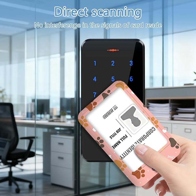 Puppy Paw Badge Holder Reel Lanyard,ID Card Badge Holder Retractable Name Tag Clips for Doctor Nurse Teacher Office Student