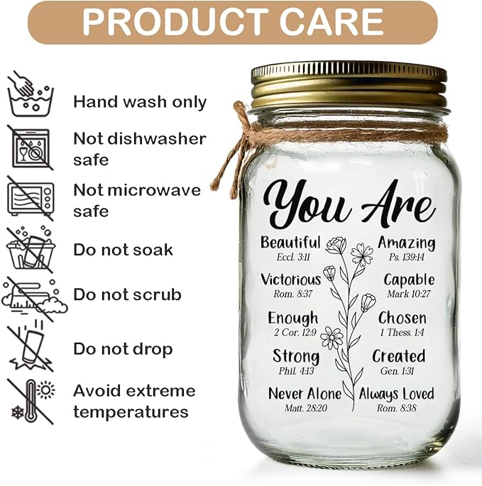 Christian Mason Jars Night Light, Christmas Birthday Gifts for Christians Women Faith Bible Religious Catholic Spiritual Gift for Women Prayer, Christmas Decorations, Best Mom Ever Gifts