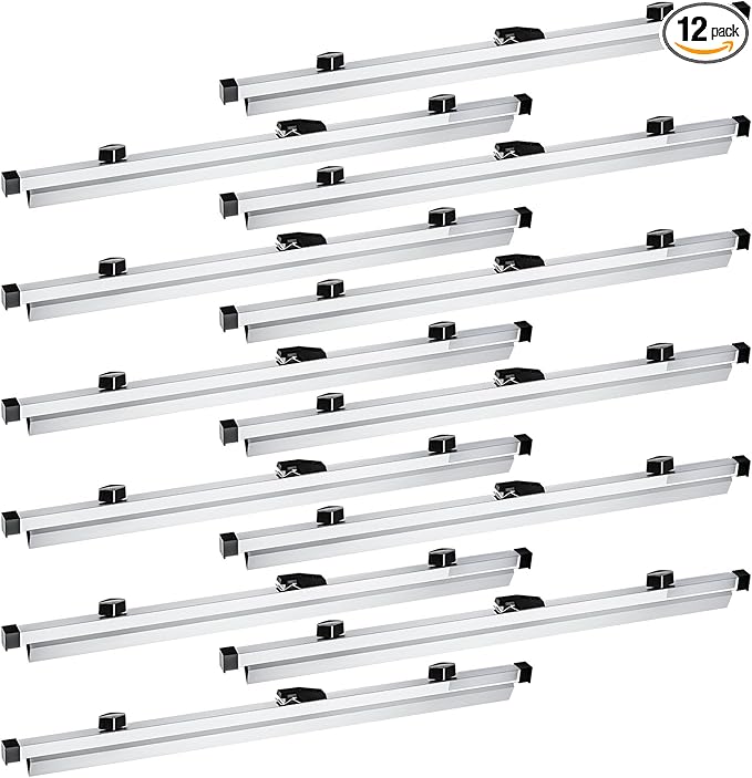 Estune Blueprint Hanging Clamps Binding Strips Storage for Construction Paper Poster Plans Drawings Arts (12, 24 Inches)