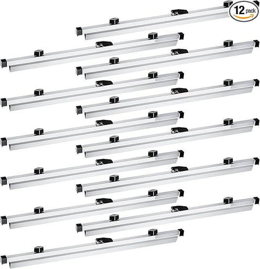 Estune Blueprint Hanging Clamps Binding Strips Storage for Construction Paper Poster Plans Drawings Arts (12, 24 Inches)