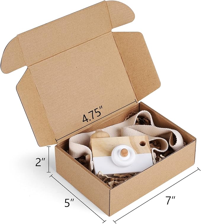 Eupako 7x5x2 Shipping Boxes Small Corrugated Cardboard Box - 25 Pack Brown Mailing Boxes for Packaging Small Business, Mailer Box