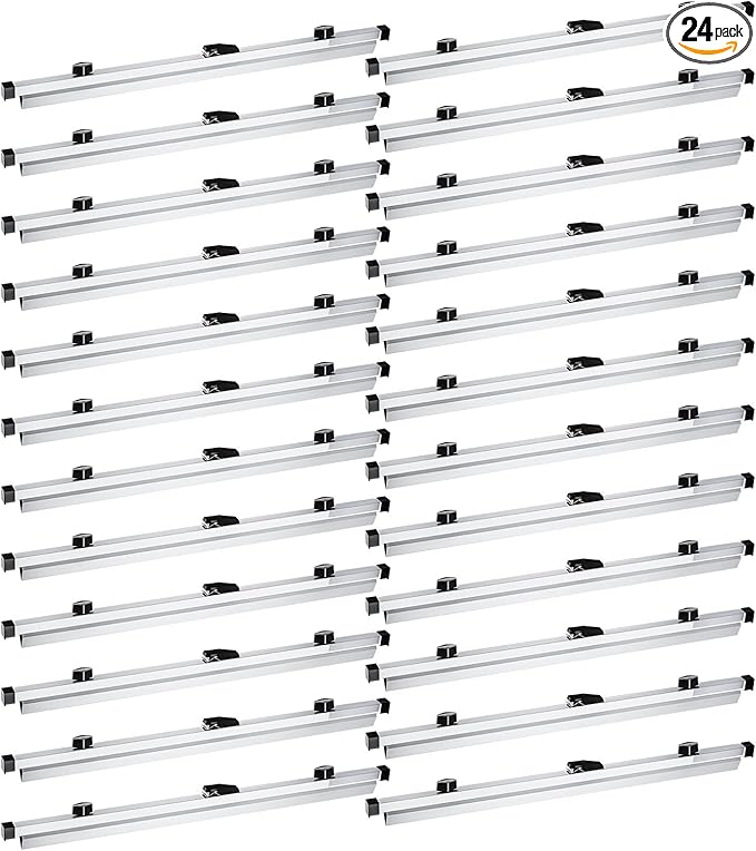 Estune 24 Pcs Blueprint Hanging Clamps Binding Strips Storage for Construction Paper Poster Plans Drawings Arts (24 Inches)