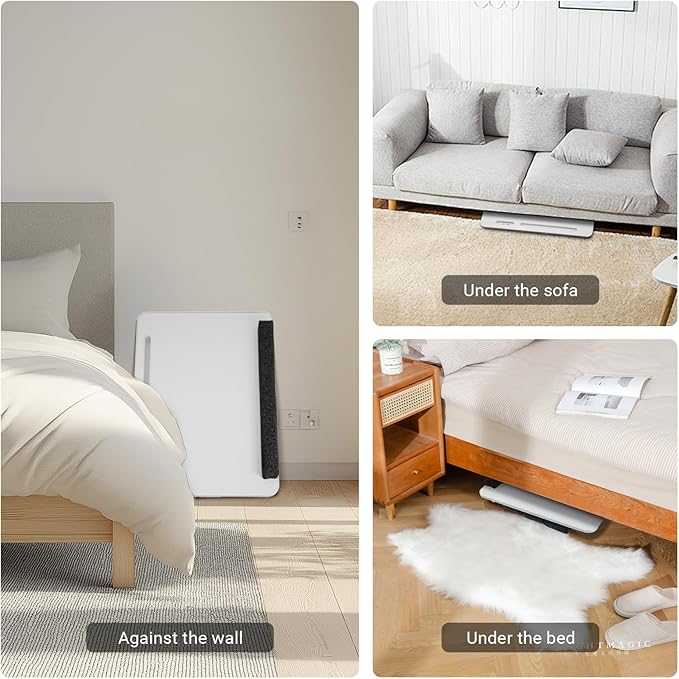 Lap Desk for Laptop with Cushion,Folding Laptop Desk for Bed with USB,Bed Desk,Portable Computer Lap Desk,23.62"*15.74",White