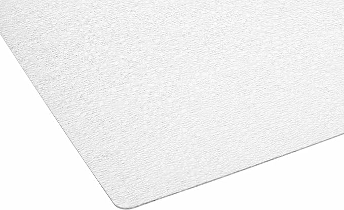 Clear Table Protector, USA Made, Safe, 21 x 21 Inch, 2mm Thick Pebble Textured Vinyl, Clear Tablecloth Protector for Countertop, Plastic Table Cover for Coffee Table