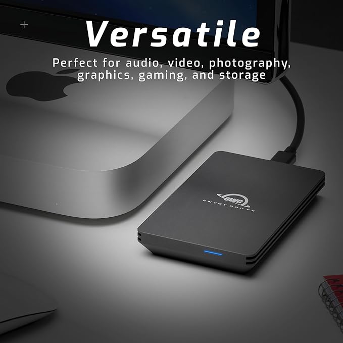 OWC 4TB Envoy Pro FX Portable Rugged External NVMe M.2 SSD Drive Thunderbolt 3, USB3.2 USB-C, up to 2800MB/s speeds, Drop/Shock Resistant Compatible with Mac and PC