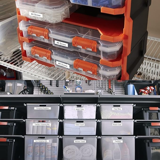 SUPVAN LP5120M Label Maker Machine with Keyboard & AC Adapter, Waterproof Thermal Transfer Label Printer with Ik+ Icons for Garage, Home, Office Organization