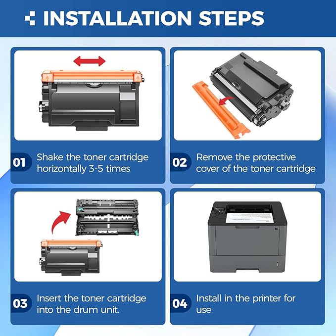 TN850 Black Toner Cartridge 2-Pack High Yield Compatible for Brother TN-850 850 Toner HL-L6200DW L6200DWT L5200DW L5100DN L6400DW MFC-L5800DW L5700DW L6700DW L6800DW DCP-L5600DN Printer Ink All-in-One