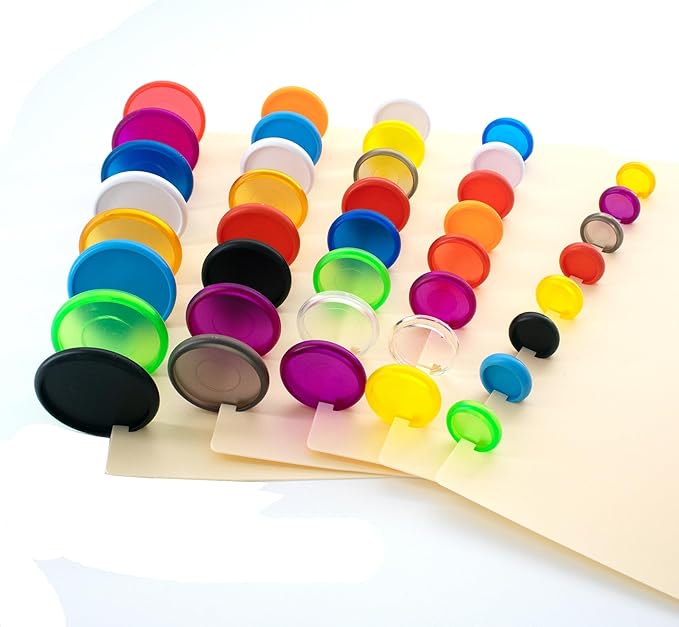 100pcs Discbound Notebook Discs DIY Planner Accessoriesfits for Tul,Levenger,Arc,Happy Planner,Talia(Solid & Clear Mixed,1.26 inch/32mm)