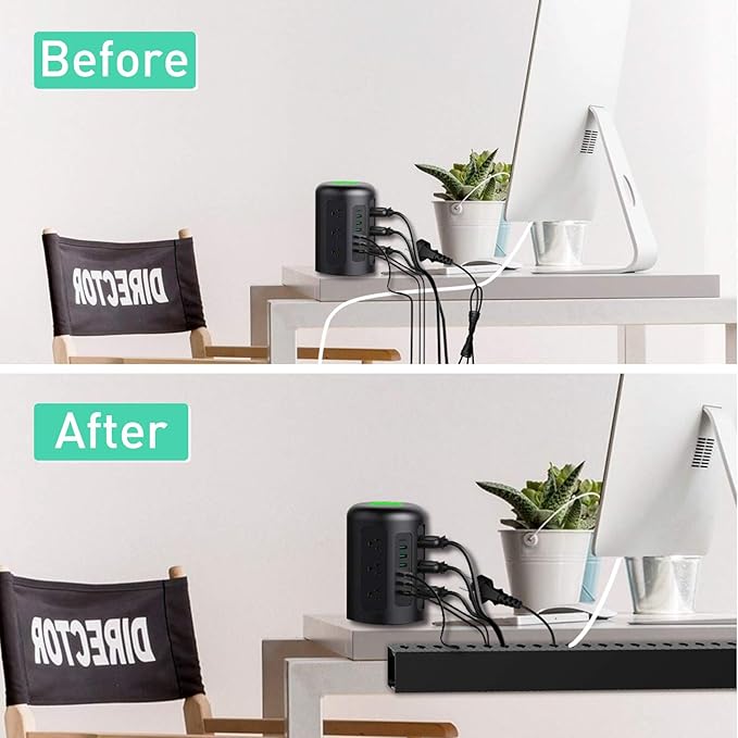 Updated Cable Raceway Kit - 77 (5x15.4) Inch Open Slot Wire Covers for Cords, Under Desk Cable Management System to Hide Under Desk/Tv/Computer/Net/Power Cords, (Pack 5)