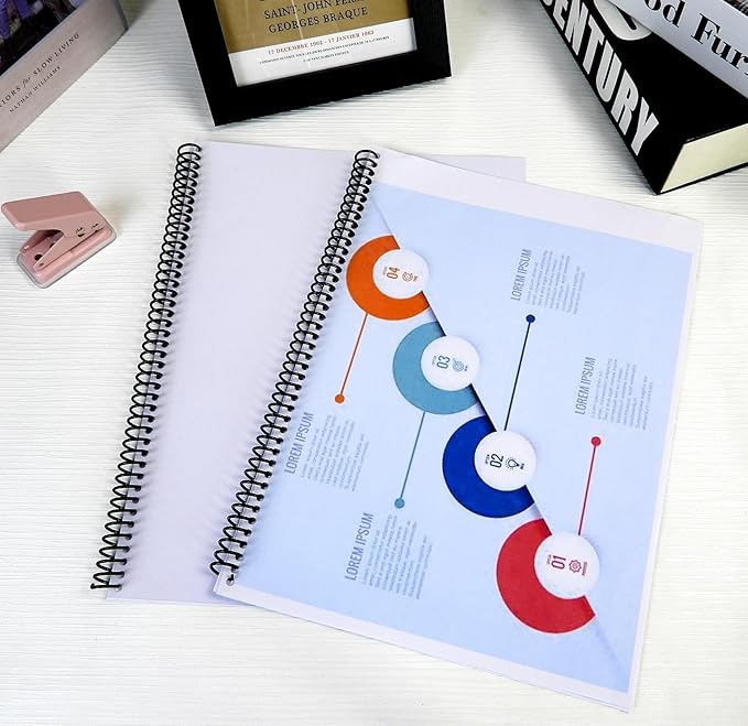 RAYSON P13 Manual Coil Binding Machine | Adjustable Side Margin | 12 Sheet Punch Capacity | Binds Up to 440 Sheets | Heavy-Duty Coil Crimping Pliers Included