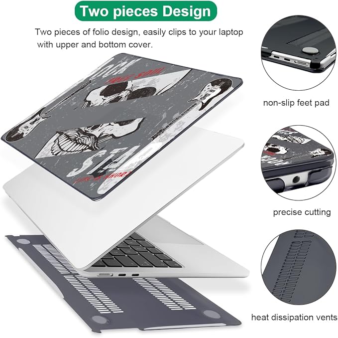 Compatible with 2022 2023 2024 2025 MacBook Air 13.6 inch Case M4 A3240 A3113 M3 A2681 M2 Cover, Crystal Pattern Plastic Hard Case Sleeve for MacBook 13.6 Air 2025 M4 Touch ID, Free Soul