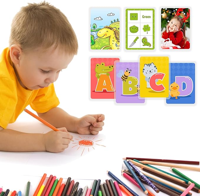 KTRIO 100 Pack Thermal Laminating Sheets 5 Mil, Hold 2 x 3.5 inch Business Card Laminate Pouches for Laminator, Clear Lamination Paper Protection 2.3 x 3.7 inch, Round Corner, Home & Office