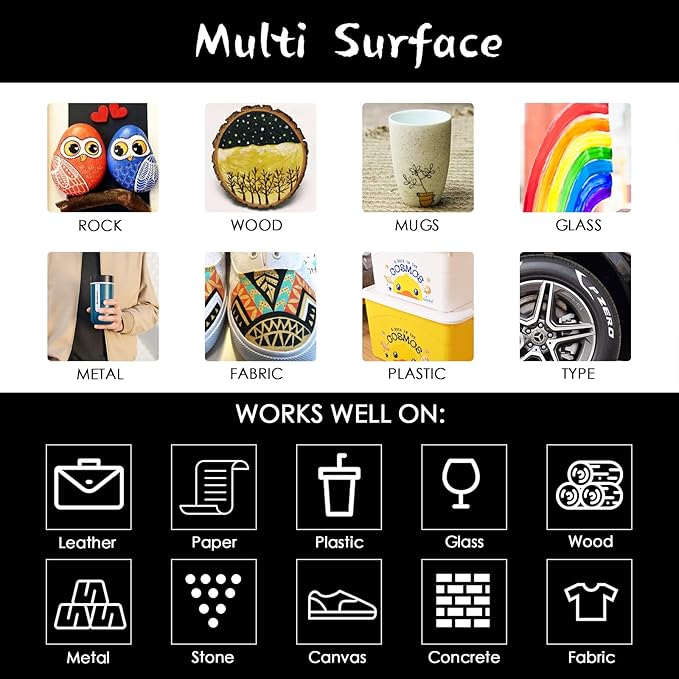 LOONENG Gold and Silver Marker Metallic, Fine Point Gold and Silver Markers Permanent Metallic for Artist Illustration, Crafts, Gift Card Making, Scrapbooking, Fabric, DIY Photo Album, 8 Count