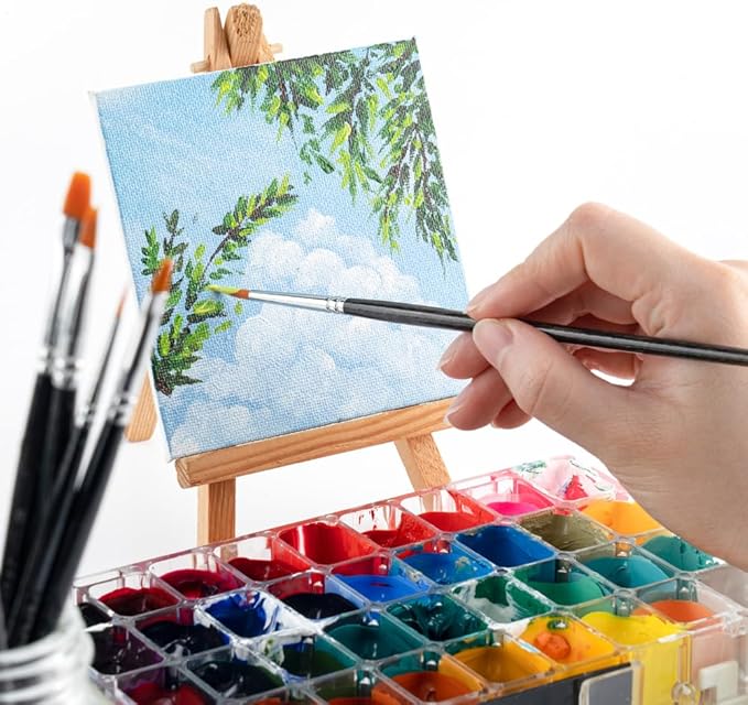 Transon 12pcs Small Detail Painting Brushes for Miniature Model Painting, Suitable for Acrylic Watercolor Gouache Oil Paint