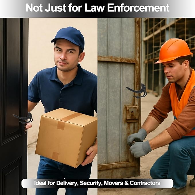 Door Jam for Law Enforcement Secure Entry Tool for Emergency, Delivery, or Construction First Responder Door Stopper Molle Compatible for Police, Firefighters, EMT（2 Pack）