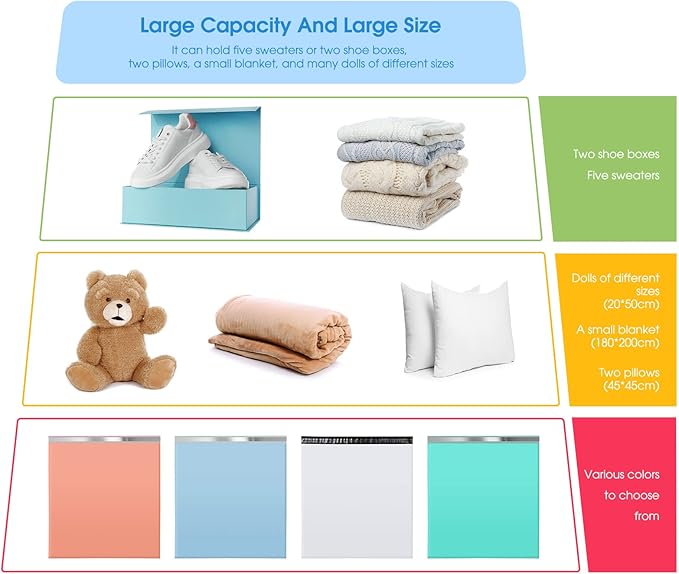 Metronic Poly Mailers 24x24 100PC White, Extra Large Shipping Bags Mailing Envelopes with Strong Adhesive, 2.5Mil Thick Mailers Poly Bags for Shipping, Mailing Bag Packaging Bag for Small Business